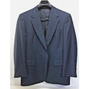 HART SCHAFFNER MARX Gold Trumpeter Navy Blazer Two Button Wool USA Men's 42 Reg